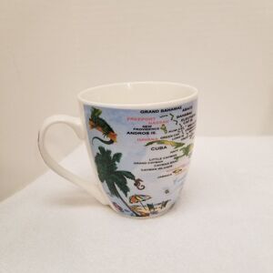 Lily + James collection The Caribbean coffee mug 4 1/4 " tall